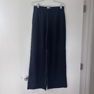 Abercrombie & Fitch Black Linen Wide Leg Pants – Size S